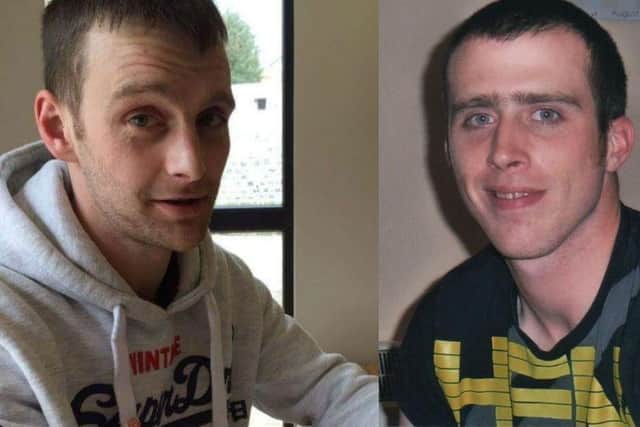 Two of the three crewmen who drowned, Chris Morrison and Martin Johnstone.