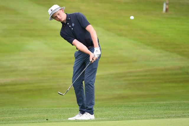 California-based Niall Shiels Donegan, pictured in action in last year's Scottish Boys' Championship, is in the field for next month's Scottish Boys' Open at Murcar Links. Picture: Scottish Golf.