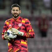 Hearts goalkeeper Craig Gordon returns to the squad for Wednesday's 1-0 defeat by Rangers. He watched from the bench on his return to the first-team pool after nearly a year out with a broken leg (Photo by Ross Parker / SNS Group)