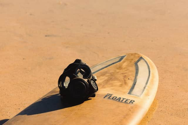 A special surfboard named ‘the Floater’, made from raw sewage, has been created as a symbol of the campaign and to highlight the scale of pollution spilling into UK waters. Picture: Karl Mackie