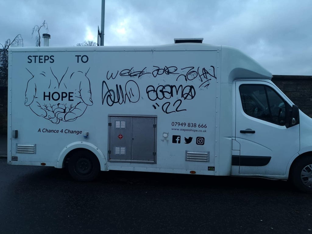 Edinburgh homeless charity Steps to Hope has disappointing start to the year, after catering van vandalised overnight