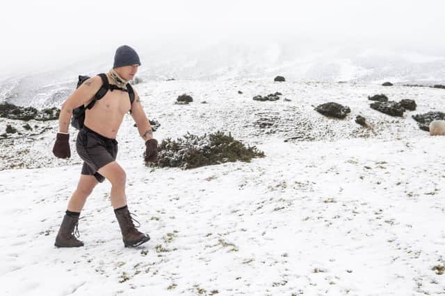Fitness instructor John trained in the Wim Hof Method, which promotes being 'happy, healthy and strong', and uses cold exposure and breath work as being central to achieving those aims (Photo: SWNS).