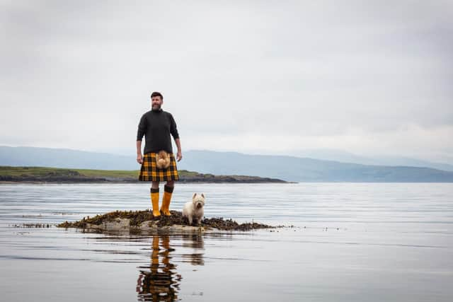 Coinneach and his West Highland terrier, Seoras Pic: Susie Lowe