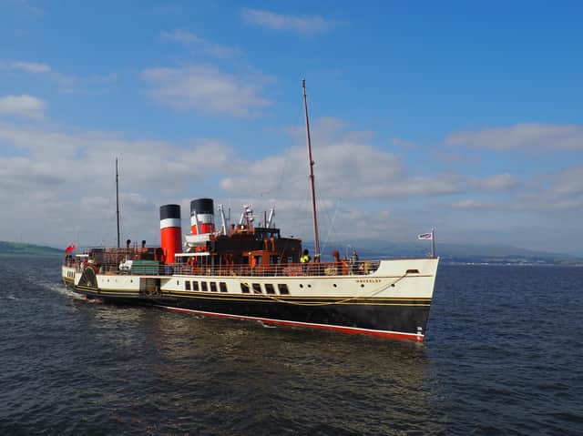 The "rejuvenated" Waverley undergoing sea trials in the Clyde last week. Picture: Waverley Excursions.