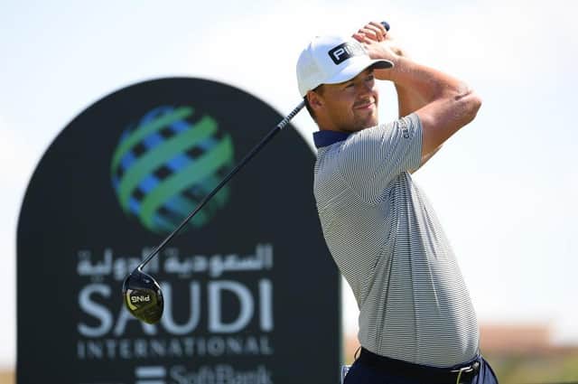 Victor Perez in action during the third round of the Saudi International powered by SoftBank Investment Advisers at Royal Greens Golf and Country Club in King Abdullah Economic City. Picture: Ross Kinnaird/Getty Images.