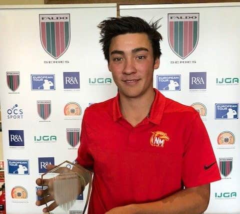 Murrayfield member Andrew Ni, pictured after a Faldo Series win at Bruntsfield Links, has returned from his college in Colorado to play in this week's R&A Men's Home Internationals in Surrey. Picture: Faldo Series