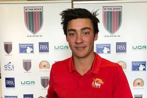 Murrayfield member Andrew Ni, pictured after a Faldo Series win at Bruntsfield Links, has returned from his college in Colorado to play in this week's R&A Men's Home Internationals in Surrey. Picture: Faldo Series