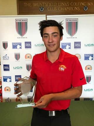 Murrayfield member Andrew Ni, pictured after a Faldo Series win at Bruntsfield Links, has returned from his college in Colorado to play in this week's R&A Men's Home Internationals in Surrey. Picture: Faldo Series