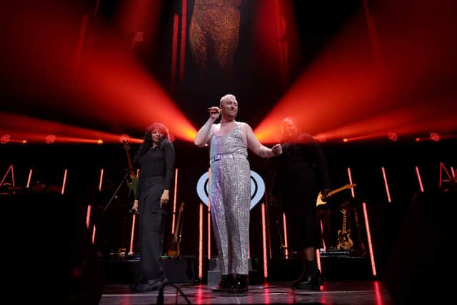 Sam Smith performs at Wells Fargo Center in Philadelphia in December (Picture: Michael Loccisano/Getty Images)