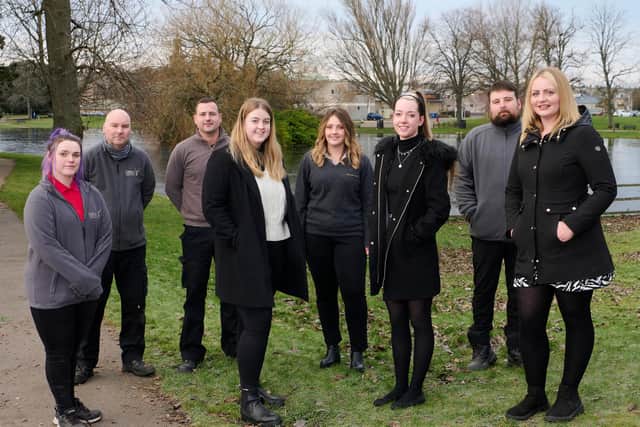 Aimee Johnston, Donnie Geddes, Martin Forsyth, Libby Hunt, Kaylie Mcrae, Maya McNeil, Christopher Allan and Jodie Clayton. Picture: Ewen Weatherspoon