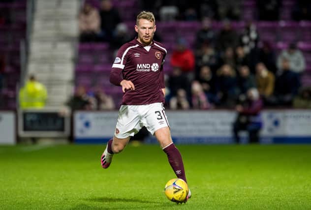 Scotland international Stephen Kingsley will take to the Easter Road pitch to the first time as a senior professional when he features for Hearts in this week's Edinburgh derby.(Photo by Ross Parker / SNS Group)