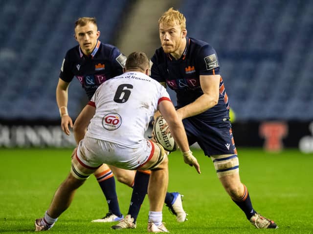 Andrew Davidson (right) will leave Edinburgh at the end of the season to join Gloucester. Picture: Ross Parker / SNS
