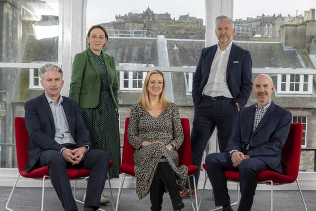 From left: Alan Campbell, partner at AAB; Paula Fraser, business unit head – private client; Lyn Calder, managing partner Edinburgh; Mark Bell, partner at AAB Consulting; and Andy Shaw, Partner at AAB. Picture: Peter Devlin.