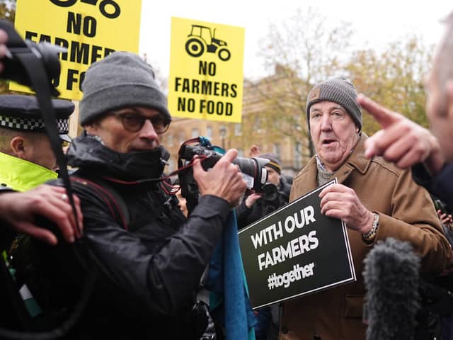 Jeremy Clarkson was one of many farmers to protest over the changes to inheritance tax 