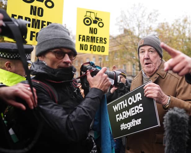 Jeremy Clarkson was one of many farmers to protest over the changes to inheritance tax 