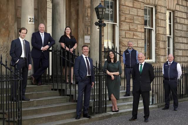 From left to right - Brogan Grier, Neil MacFarlane, Kerri McGuire, Calum Campbell, Pamela Mathieson, Andrew Daly, Tom Meney and Daniel Little. Picture: Stewart Attwood