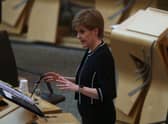 Earlier today, Ms Sturgeon unveiled her routemap for easing the lockdown in Scotland, outlining examples of sport which people would be able to play once it was implemented. (Photo by Fraser Bremner - Pool / Getty Images)