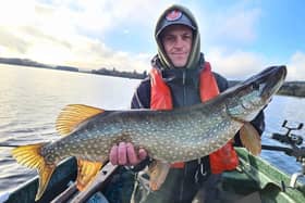 Andrew Weir with a 16lb pike. He won the Pike Anglers Alliance for Scotland (PAAS) title in the final of the Daiwa Prorex Lure League