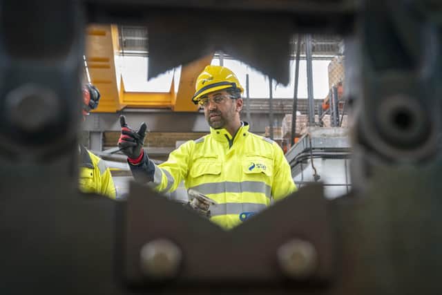 The then first minister, Humza Yousaf, during his tour of Peterhead power station in July 2023. Picture: Jane Barlow/PA Wire