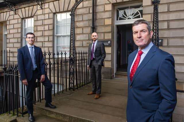 Gavin Paterson, Barry Masson and Mark Stewart of accountancy and business advisory firm Johnston Carmichael. Picture: Nick Mailer