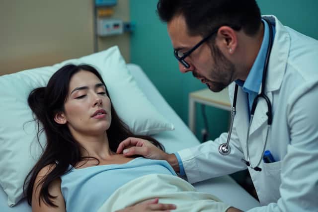 A young woman being treated in hospital (Picture: Getty)