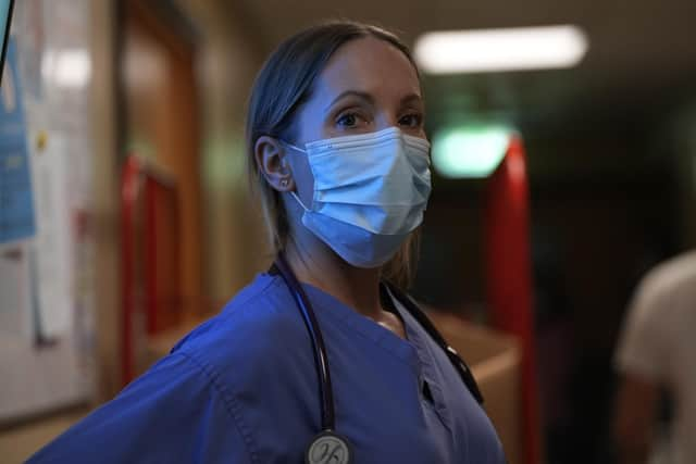 Joanne Froggatt as Dr Abbey Henderson in Breathtaking