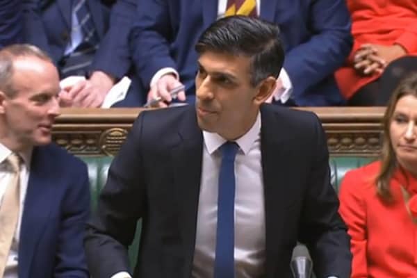 Rishi Sunak speaks during Prime Minister's Questions in the House of Commons. Picture: House of Commons/PA Wire