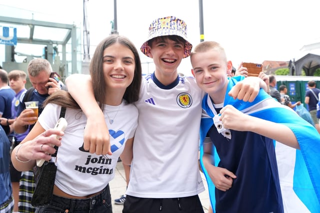 Scotland fans in Stuttgart ahead of their Euro 2024 group A game against Hungary