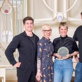 Home of the Year winner Anna McClelland with her partner Harry Kinloch (second from right) are flanked by judges Danny Campbell, Anna Campbell Jones and Banjo Beale