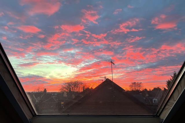 Gazing out at the dramatic skies, sunset lover Rachel was able to enjoy this stunning sunset in Haddington (Photo: Rachel Mackie).