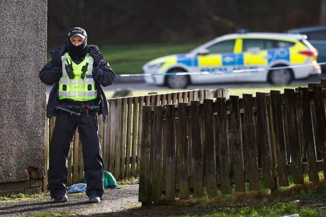 A police officer on duty in Hamilton. Picture: Jeff J Mitchell/Getty Images