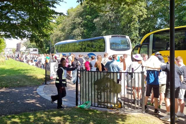 The huge queue of fans waiting to get into TRNSMT
