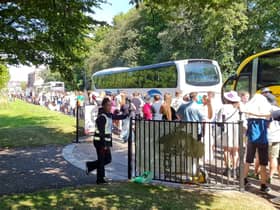 The huge queue of fans waiting to get into TRNSMT
