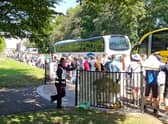 The huge queue of fans waiting to get into TRNSMT