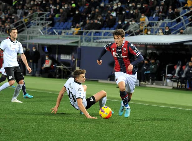 Aaron Hickey has been in good form for Bologna, earning a Scotland call-up.