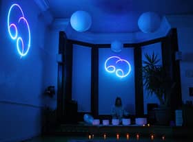 Immersive Light and Sound Bath by Hrmny Collective + Flolux, Lightart by Flora Litchfield (flolux) 2022