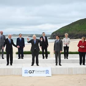 World leaders, seen meeting at the G7 Summit In Carbis Bay, Cornwall, in June, have agreed to a minimum 15 per cent tax corporate rate (Picture: Leon Neal/WPA pool/Getty Images)