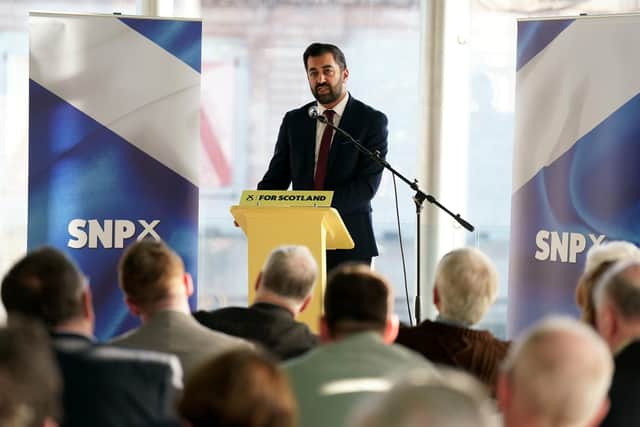 Humza Yousaf delivers a speech on the future of Scotland's energy sector in Aberdeen. Picture: Andrew Milligan/PA Wire