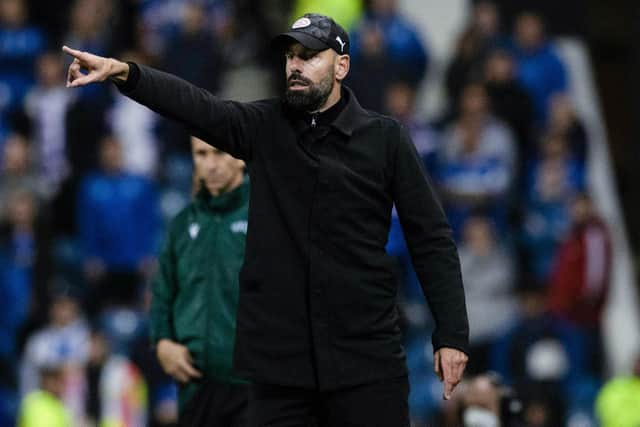 PSV head coach Ruud van Nistelrooy during a UEFA Champions League Play-Off Round match between Rangers and PSV Eindhoven. (Photo by Craig Williamson / SNS Group)