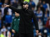PSV head coach Ruud van Nistelrooy during a UEFA Champions League Play-Off Round match between Rangers and PSV Eindhoven.  (Photo by Craig Williamson / SNS Group)