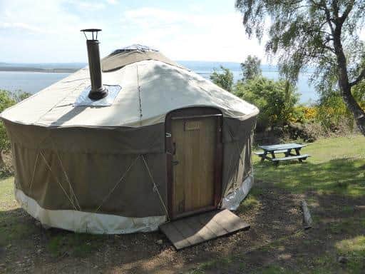 The Black Isle Yurts glamping site can be found on a farm near Fortrose and Rosemarkie in the Highlands.
