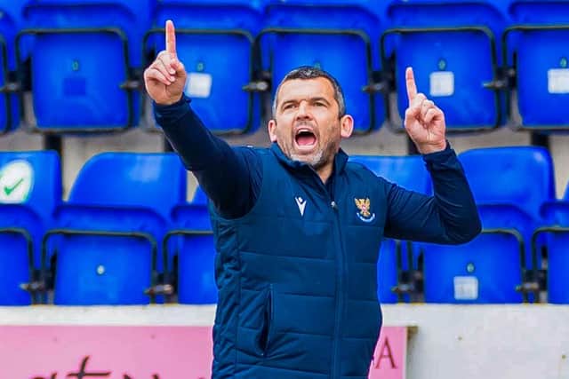St Johnstone manager Callum Davidson has hardly had a full squad to train in recent weeks because of various covid issues. (Photo by Roddy Scott / SNS Group)