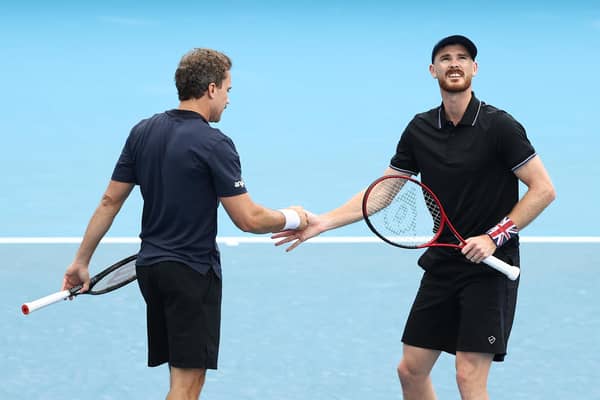 Jamie Murray and Bruno Soares are through to the semi-finals of the men's doubles at the Australian Open. Picture: Mark Metcalfe/Getty Images
