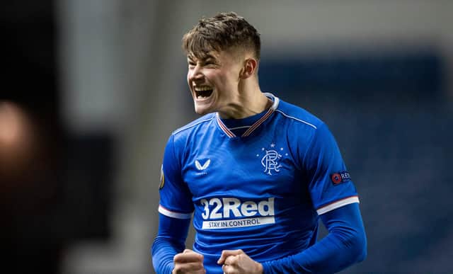 Nathan Patterson has impressed since breaking into the Rangers first-team, including scoring in the win over Royal Antwerp. Picture: SNS
