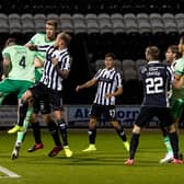 Shane Duffy scores to Celtic's equaliser in Wednesday's 2-1 win over St Mirren  (Photo by Craig Williamson / SNS Group)