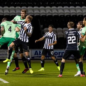 Shane Duffy scores to Celtic's equaliser in Wednesday's 2-1 win over St Mirren  (Photo by Craig Williamson / SNS Group)