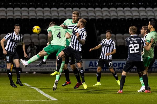 Shane Duffy scores to Celtic's equaliser in Wednesday's 2-1 win over St Mirren  (Photo by Craig Williamson / SNS Group)