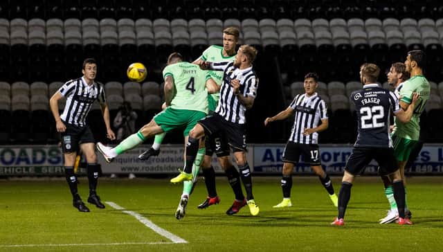 Shane Duffy scores to Celtic's equaliser in Wednesday's 2-1 win over St Mirren  (Photo by Craig Williamson / SNS Group)