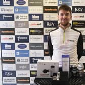 Jeff Wright with his array of prizes for winning The Renaissance Club Classic in East Lothian. Picture: Tartan Pro Tour