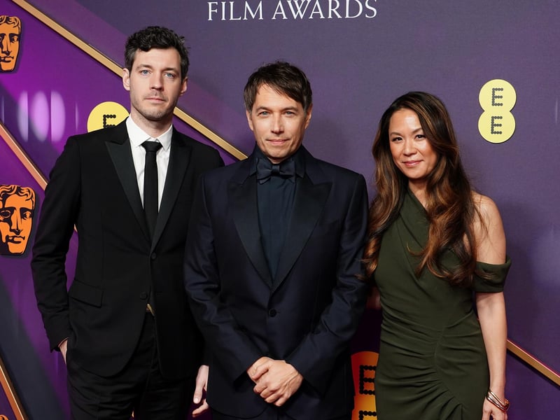 Sean Baker and Samantha Quinn attending the 78th British Academy Film Awards, at the Royal Festival Hall